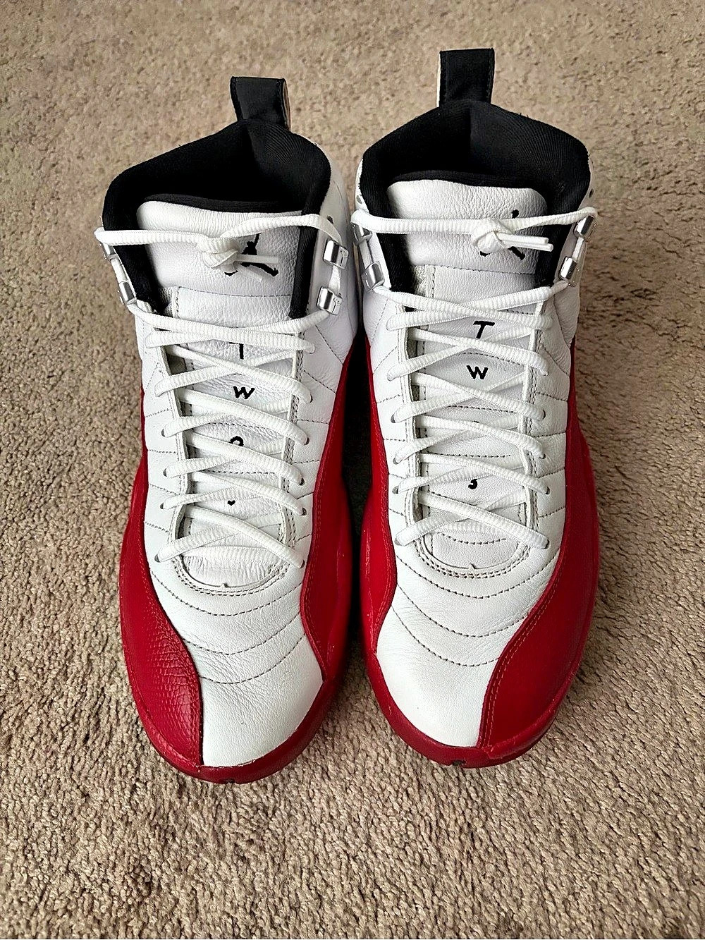 Jordan Air Jordan 12 Retro Cherry Men's Sneakers US 11 Red & White